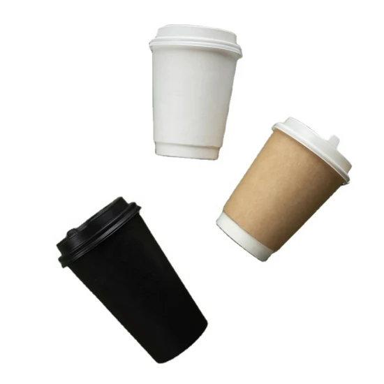 8オンス 10オンス 12オンス 100% 分解性プラスチックフリー堆肥化可能な竹パルプ紙カップ テイクアウト用ホットコーヒースープカップ
