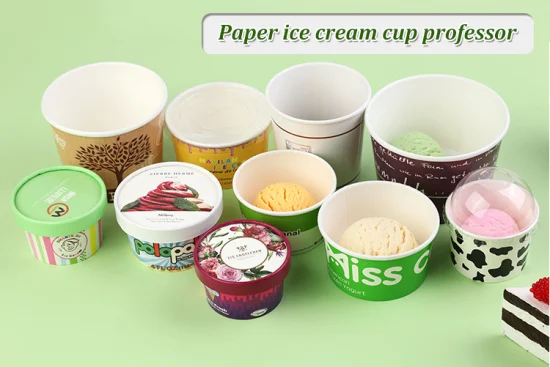 工場出荷、カスタムアイスクリームカップ包装、タブコンテナ、使い捨て紙アイスクリームカップを最良価格で提供